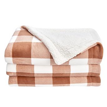 Madelinen® Plush to Sherpa Reversible Throw Blanket