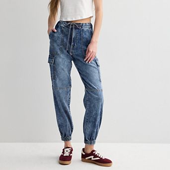 Juniors' SO® High Rise Cargo Jogger Jeans