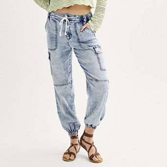 Juniors' SO® High Rise Cargo Jogger Jeans
