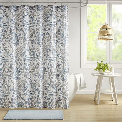 Madison Park Kairi Printed Seersucker Shower Curtain