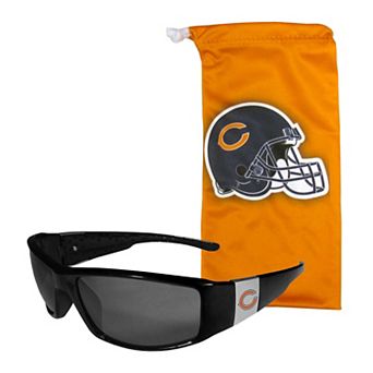 Chicago Bears Chrome Wrap Sunglasses with Microfiber Bag