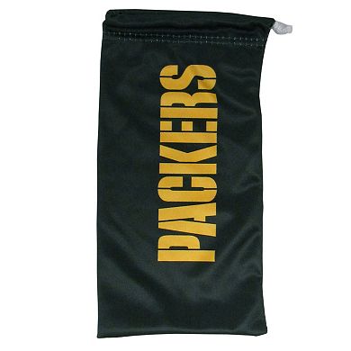 Green Bay Packers Chrome Wrap Sunglasses with Microfiber Bag