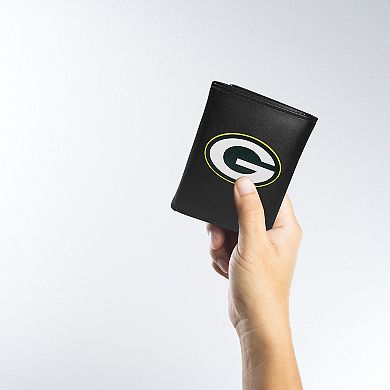 Green Bay Packers Tri-Fold Wallet and Steel Key Chain Set