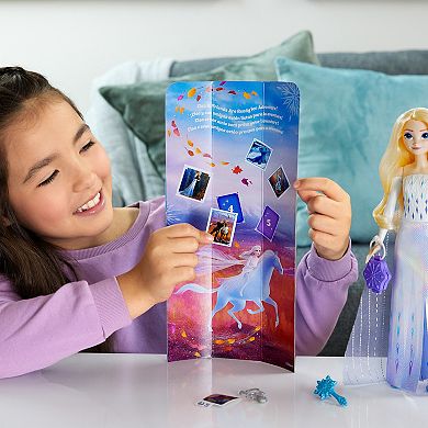 Disney Frozen Spin & Reveal Elsa Fashion Doll & Accessories with 11 Surprises by Mattel