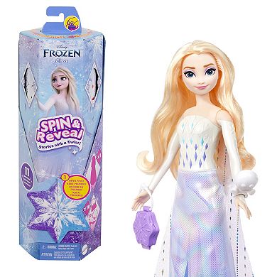 Disney Frozen Spin & Reveal Elsa Fashion Doll & Accessories with 11 Surprises by Mattel