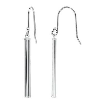 Aleure Precioso 18kt Gold over Sterling Silver Linear Drop Fishhook Earrings