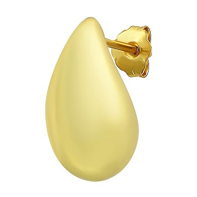 Aleure Precioso Sterling Silver Waterdrop Polish Drop Earrings