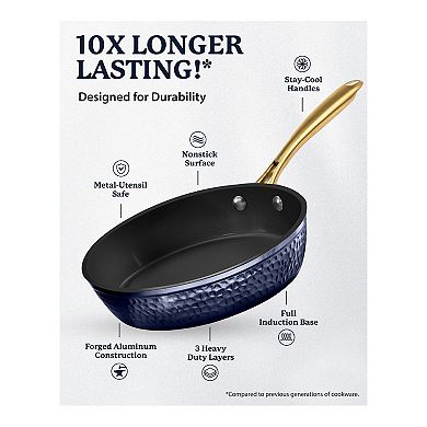 Granitestone Diamond Charleston Collection 10-Inch Hammered Nonstick Frying Pan