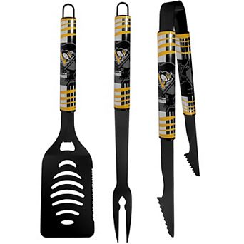 NHL Pittsburgh Penguins 3 pc Black Tailgater BBQ Set
