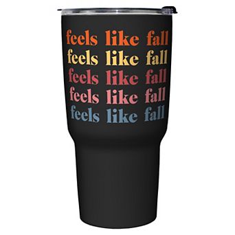 Feels Like Fall Stack Text 27-oz. Stainless Steel Travel Mug
