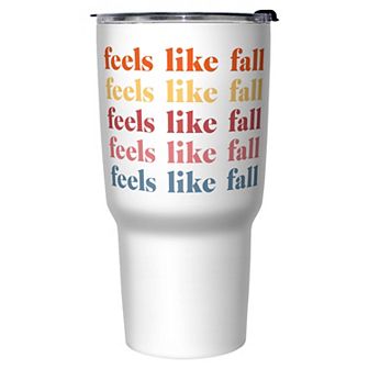 Feels Like Fall Stack Text 27-oz. Stainless Steel Travel Mug