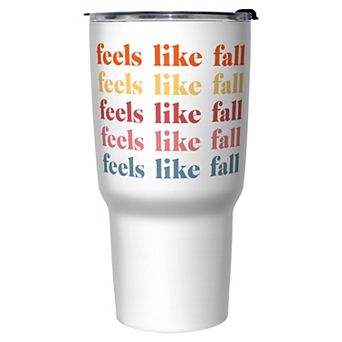 Feels Like Fall Stack Text 27-oz. Stainless Steel Travel Mug