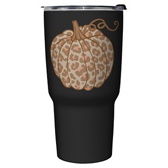 Leopard Print Pumpkin 27 oz. Stainless Steel Travel Mug