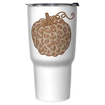 Leopard Print Pumpkin 27 oz. Stainless Steel Travel Mug