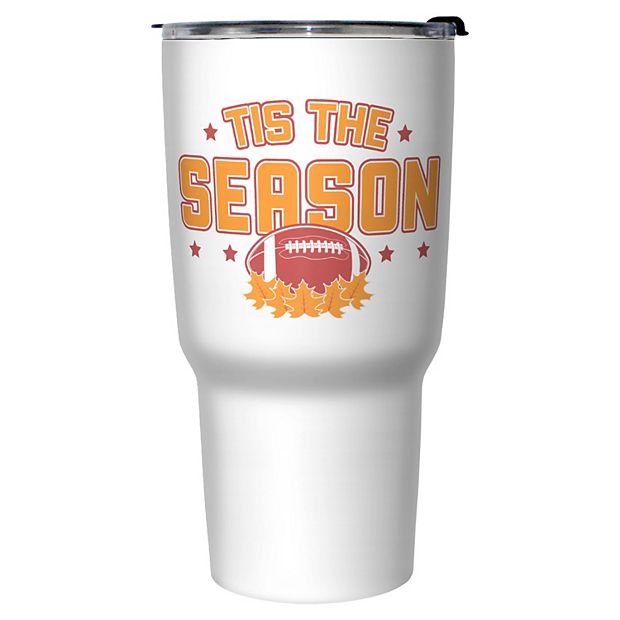 Stainless Steel Tumbler - Tis the Season Football