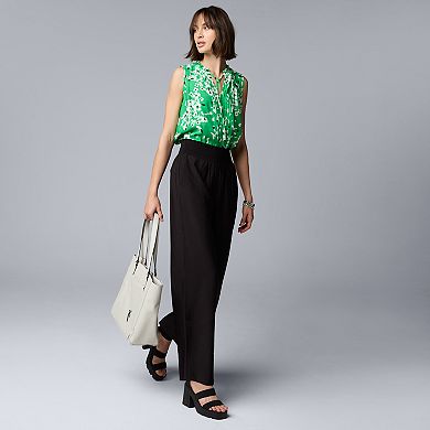 Petite Simply Vera Vera Wang Wide Leg Travel Pants