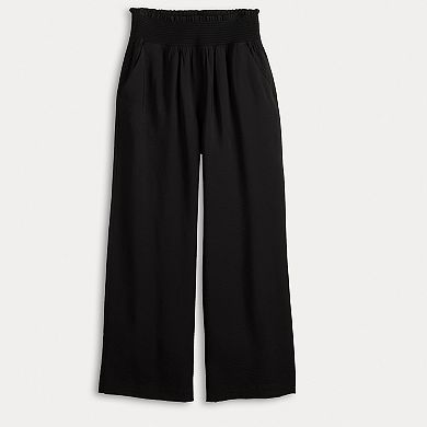 Petite Simply Vera Vera Wang Wide Leg Crop Travel Pants