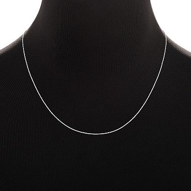 PRIMROSE Sterling Silver Diamond Cut Rounded Snake Chain Necklace
