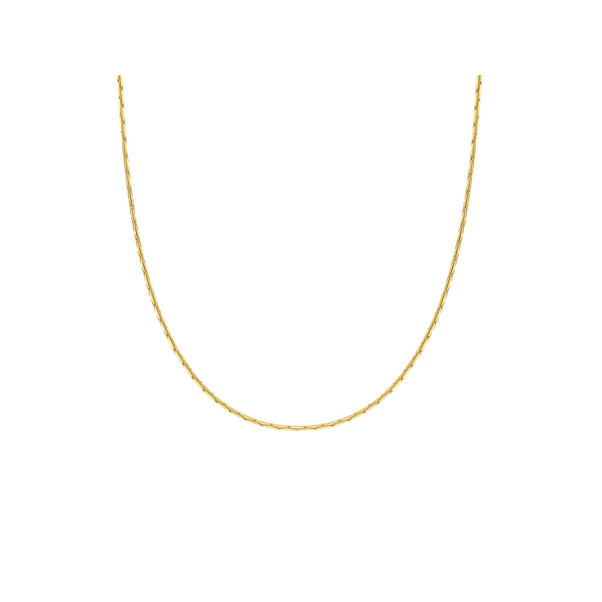 PRIMROSE Sterling Silver Diamond Cut Rounded Snake Chain Necklace, Womens
