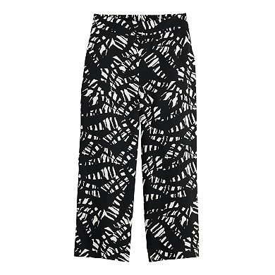 Petite Nine West Pull-On Wide Leg Crop Pants