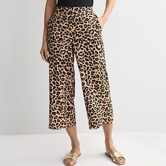 Petite Nine West Pull-On Wide Leg Crop Pants