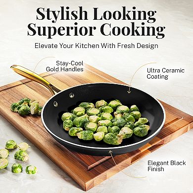 Gotham Steel Natural Collection 15-pc. Ultra Performance Ceramic Nonstick Cookware Set