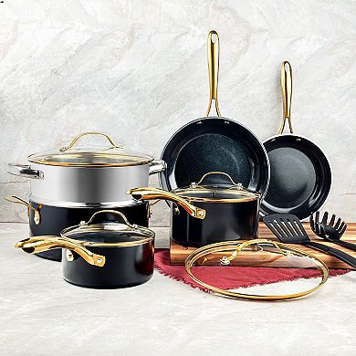 Gotham Steel Natural Collection 15-pc. Ultra Performance Ceramic Nonstick Cookware Set