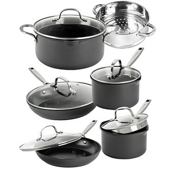 Gotham Steel Professional Hard Anodized 11 pc Ceramic Nonstick Cookware Set