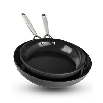 Gotham Steel Professional Hard Anodized 2 pc Ceramic Nonstick Induction Skillet Set