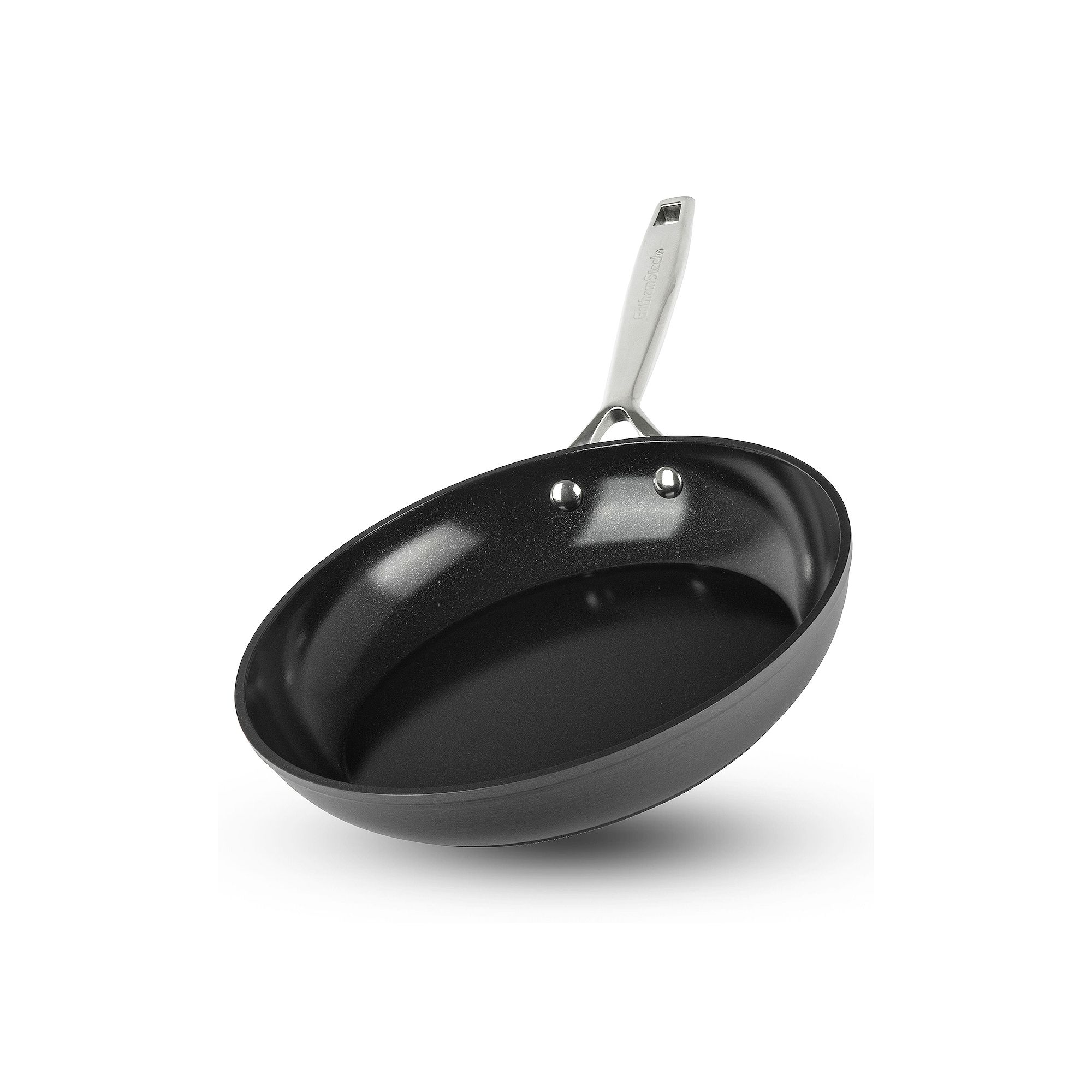 Gotham Steel Professional Hard Anodized 12-in. Ceramic Nonstick Frypan, Bla