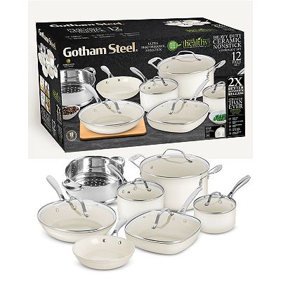 NUMBER NINE スカル & GOTHAM CITY クッションセット Gotham Steel Natural Collection 12-pc. Ultra Performance Ceramic