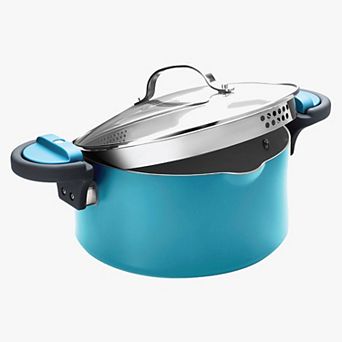 Gotham Steel Natural Collection 5-qt Ceramic Nonstick Pasta Pot with Twist N' Lock Handles