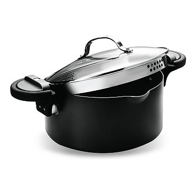 Gotham Steel Natural Collection 5-qt. Ceramic Nonstick Pasta Pot with Twist N' Lock Handles