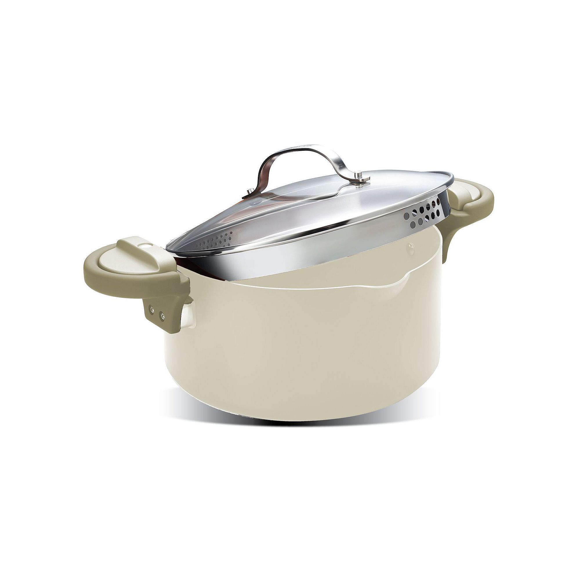 Gotham Steel Natural Collection 5-qt. Ceramic Nonstick Pasta Pot with Twist