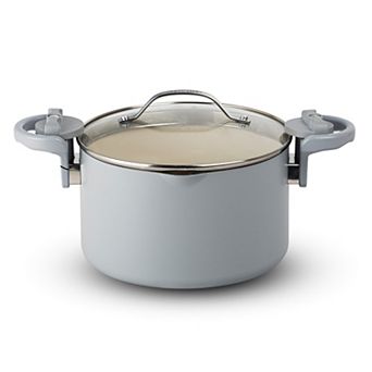 Gotham Steel Natural Collection 5-qt Ceramic Nonstick Pasta Pot with Twist N' Lock Handles