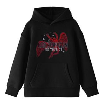 Boys 8-20 Led Zeppelin Red Icarus Logo Hoodie