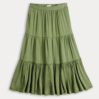 Women's Nine West Tiered Midi Skirt