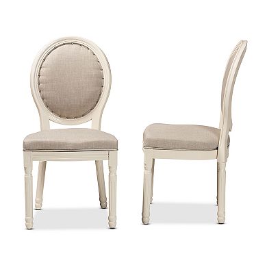 Baxton Studio Louis Dining Chair 2-piece Set