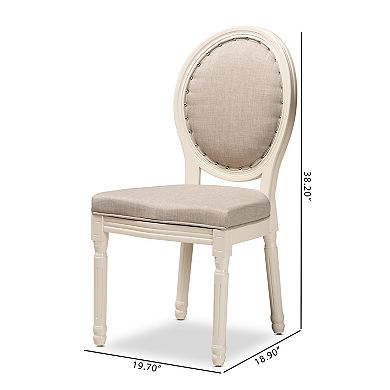 Baxton Studio Louis Dining Chair 2-piece Set