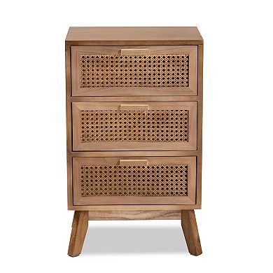 Baxton Studio Baden 3-Drawer End Table