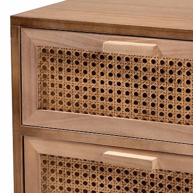 Baxton Studio Baden 3-Drawer End Table