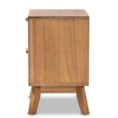 Baxton Studio Baden 2-Drawer End Table