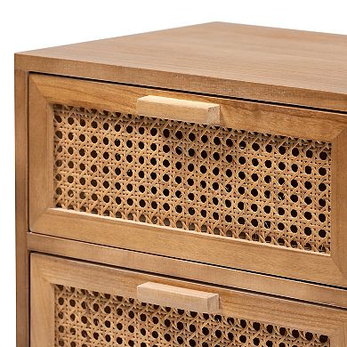 Baxton Studio Baden 2-Drawer End Table