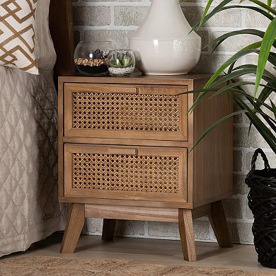 Baxton Studio Baden 2-Drawer End Table