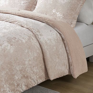 Intelligent Design Gemma Crushed Velvet Sherpa Reversible Comforter Set