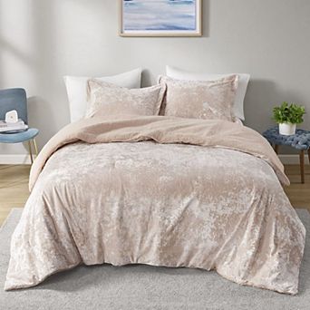 Intelligent Design Gemma Crushed Velvet Sherpa Reversible Comforter Set