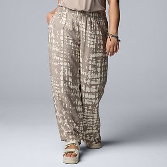 Plus Size Simply Vera Vera Wang Wide Leg Travel Pants