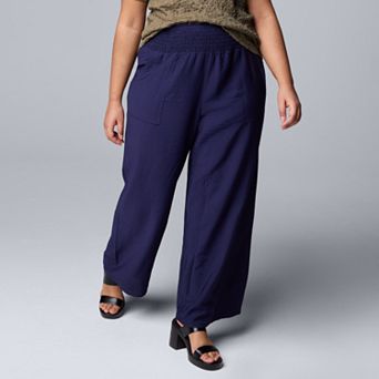 Plus Size Simply Vera Vera Wang Wide Leg Travel Pants
