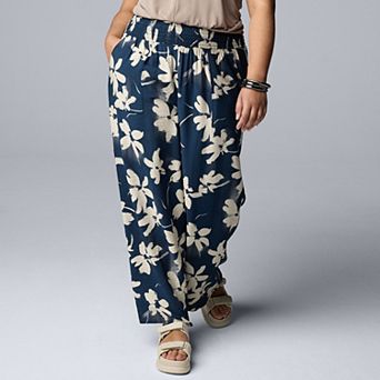 Plus Size Simply Vera Vera Wang Wide Leg Travel Pants