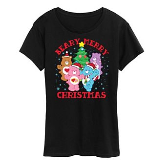 Women's Care Bears Beary Merry Christmas Graphic Tee